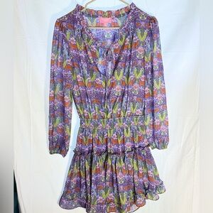 Sincere Ours XS Tiger Print Floral Mini Dress